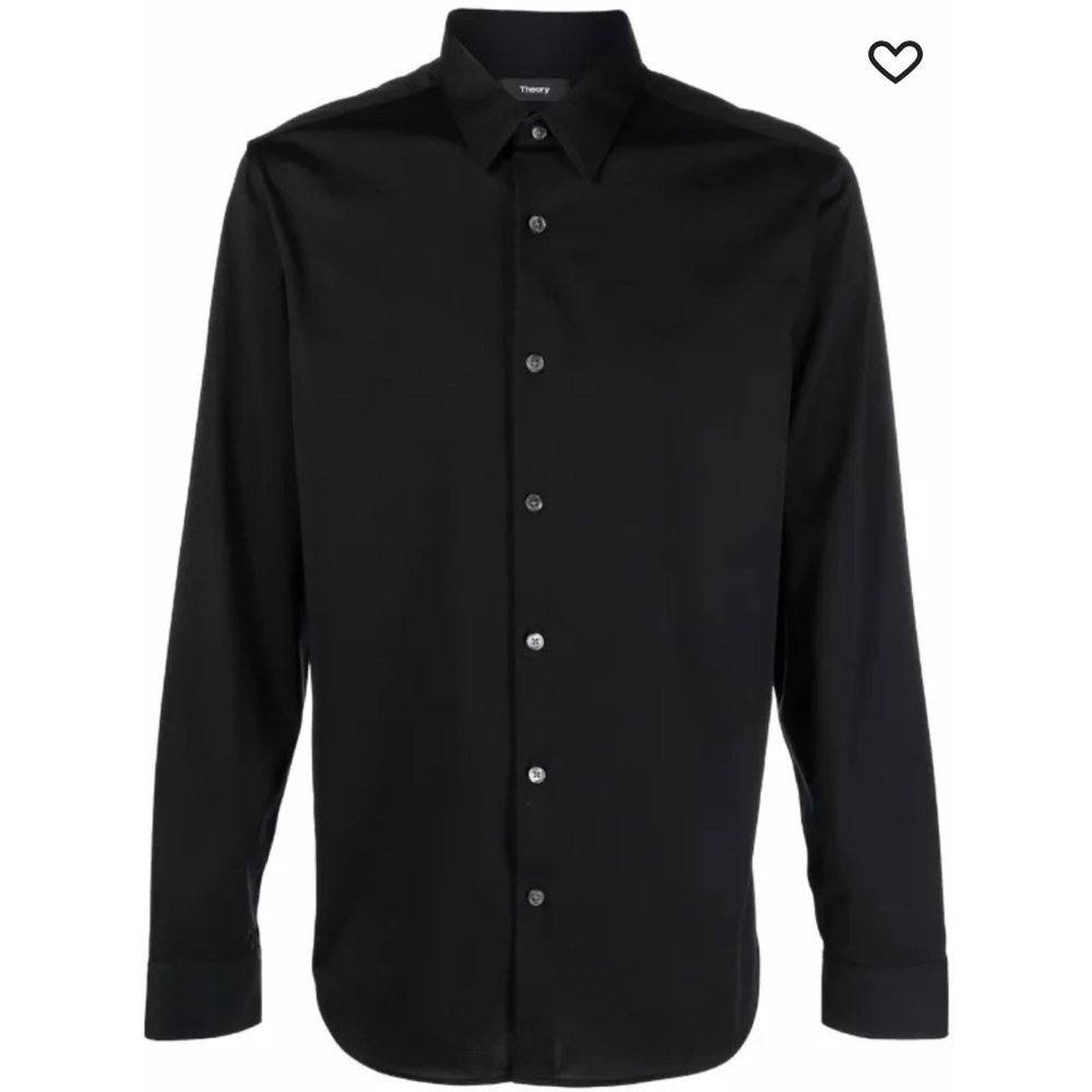 Theory Black Classic Dress Shirt